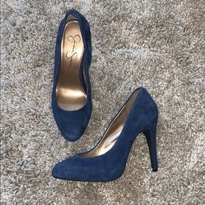 New Jessica Simpson Blue Suede High Heel